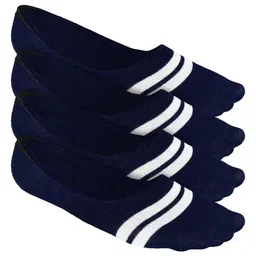 Heelium Men Striped Pack of 4 Odour Free Breathable Low Cut Bamboo No Show Socks-16