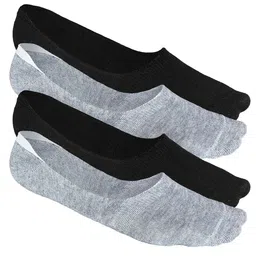 Heelium Men Solid Pack of 4 Odour Free Breathable Low Cut Bamboo No Show Socks-22