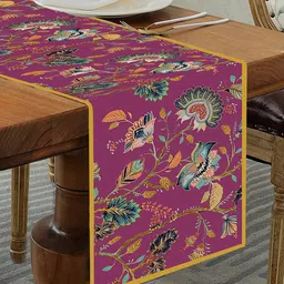 homewards Purple Printed Rectangular Table Runner image 4