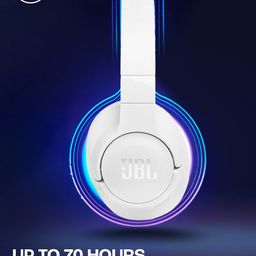 JBL White Tune 770NC 70Hr Playtime Fast Pair & Multi Connect On Ear Bluetooth Headset image 3