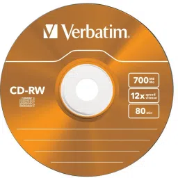 Verbatim CD Rewritable 43167 Pack of 5 CD-RW Rewritable Colorful Disc in Slimcase Speed 12x 700 MB image 4