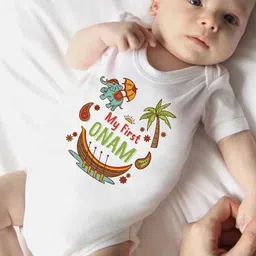 KNITROOT Infants My First Onam Printed Cotton Bodysuit-image-13