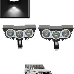12V White Waterproof Eagle Eye LED Fog Light For Car-37 Fog Lamp Car LED for Mahindra (12 V, 55 W)-image-30