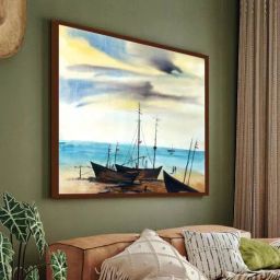 the art house The Cart Multicolour Canvas Framed Art Print-picture-44