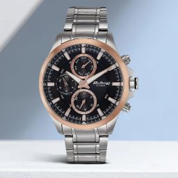 Octane Black Dial Quartz Multifunction Stainless Steel Strap Analog Watch - For Men NT90104KM02-image-13