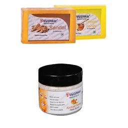 Deyomkar Herbal Apricot Honey Scrub with Sandal Wood & Lemon Honey Soaps-96
