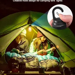 firstlike T01 (CAMPING LED LAMP) 3 Light Modes, Retro Design with Type C USB Charging 3 hrs Bulb Emergency Light image 3