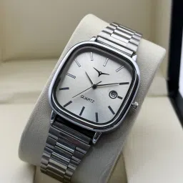 Stylish Silver Dial Unisex Stainless Steel Watch with Date Analog Watch - For Men & Women NSM-26-SILVER-picture-22