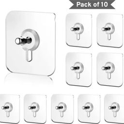Self Adhesive Nail Wall Hooks for Hanging – Pack of 10 | Waterproof & Reusable Hook 10-image-71