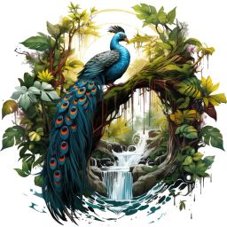 61 cm decorative peacock Self Adhesive Sticker-image-25