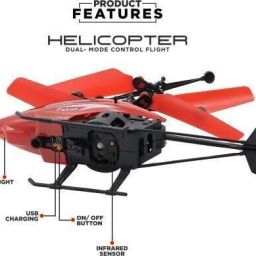 toysfire Kids Plastic Induction Type 2-in-1 Flying Helicopter with Remote64 image 2
