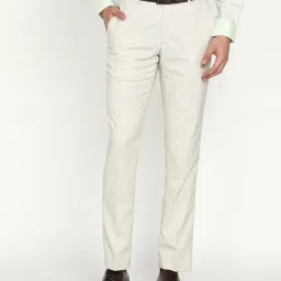 Men Regular Fit Beige Lycra Blend Trousers-image-97