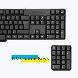 ZEBRONICS Zeb-K20 Wired USB Standard Desktop Keyboard Compatible with Desktop, Laptop, Mac UV Coated Keys, USB Interface, Retractable Stand, Plug and Play image 2