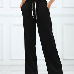 dockstreet Women Solid Black Track Pants-picture-31