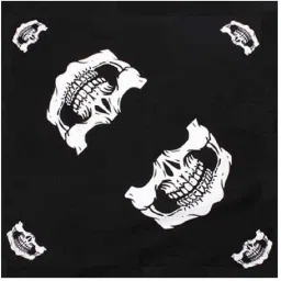 Bodytech SKULL Fancy Stylish Printed Hanker Chief (Bandana) For Men, Women, Boys & Girls ["Black"] Handkerchief-image-29