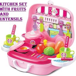 Portable Cooking Kitchen Play Set Pretend Play Food Party Role Toy for kids-21