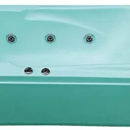 Bonn 4.5 Feet Acrylic Portable with Jacuzzi Massage - Cyan Blue Free-standing Bathtub-image-64