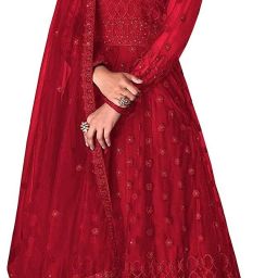 miara Self Design Net Semi Stitched Anarkali Gown image 2