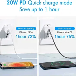 powerx Type-C To Lightning Cable | 20W Fast Charging, 480Mbps Data Transfer Speed Combo Set image 3