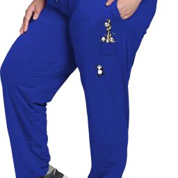Women Graphic Print Blue Track Pants-image-92