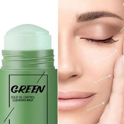Green Tea Cleansing Mask Stick for Face | For Blackheads Whiteheads Face Shaping Mask-image-3