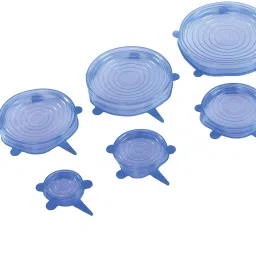 Microwave Safe Silicone Stretch Lids Reusable Flexible Covers for Bowls, Plates 8.07 inch, 6.5 inch, 5.71 inch, 4.53 inch, 3.74 inch, 2.56 inch Lid Set, Pack of 1-image-106