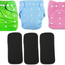 100% Cloth Diapers for Babies,Reusable,Washable&Adjustable-3