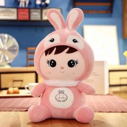NewPink stuffed doll soft toys with bunny cap - 30 cm-47
