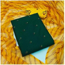 Unstitched Crepe Salwar Suit Material Printed-image-75
