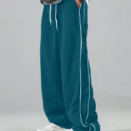 Men Solid Green Track Pants-image-37