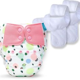Baby Pocket Diaper 2.0- Waterproof Reusable & Adjustable Cloth Diaper with leg gusset, wetfree lining & 2 extralong wetfree Inserts (6 -36 months, Fruityline)-32