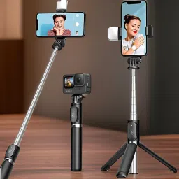 Clairbell TS0_R1S Bluetooth Selfie Sticks with Remote and Selfie Light Single Gimbal for Mobile-27
