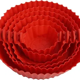 Air Fryer Silicone Pot 6 pcs with Ear Handles, Silicone Pot Liner NGB37 Air Fryer-image-74