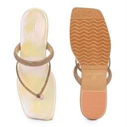 CLOG LONDON Embellished Open Toe Flats image 2