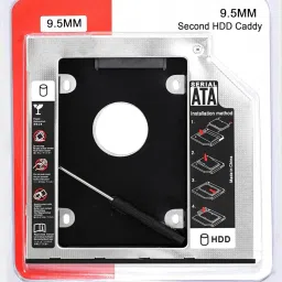 PosXpert UltraBay 2nd Hard Drive Caddy with SSD or HDD for 9.5mm Universal CD/DVD Slot Hard Disk Skin-19
