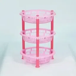 Fruits/Vegetables Kitchen Rack 4 Steps Kitchen Rack Basket Fruits Vegetables Basket Tray Plastic-image-59