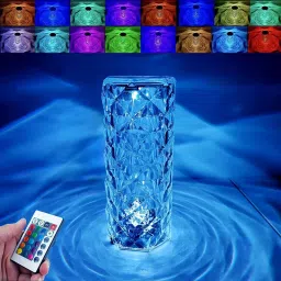 Touch Crystal Lamp, 16 RGB Color Changing Desk Lamp, Dimmable LED Night Light Night Lamp-23
