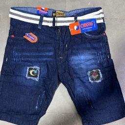 Solid Men Denim Blue Denim Shorts-image-91