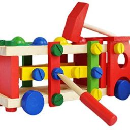 Wooden Truck Building Blocks, Multicolour-picture-28