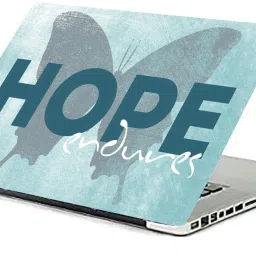 Techfit Laptop Skin Sticker Upto 15 inches - Hope Butterfly Stretched Vinyl Laptop Decal 15.6-image-1