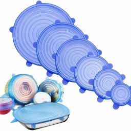 VXI™-8UI-Silicone Stretch Lids, Set of 6 Multi Size Reusable Silicone Lids Food and Bowl Covers 6 inch Lid Set, Pack of 6-image-84
