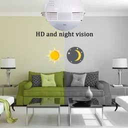 DDLC FULL HD Camera Wireless Bulb 360 IP Camera Security Camera image 4