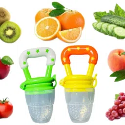 Fruit and Juice Feeder with Cover for 3-12 Months Nibbler Feeding for Kids Teether and Feeder-picture-23