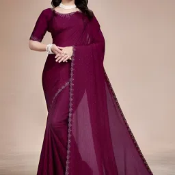Self Design Bollywood Chiffon Saree-image-69