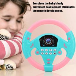 Pack of 1 musical Steering Wheel toy for kids baby Early Educational Toy-image-18