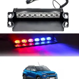 12V/8Led Red & Blue Dash Police Strobe Flash Warning Light For Car/SUV/Jeep-210 Car Fancy Lights-image-82