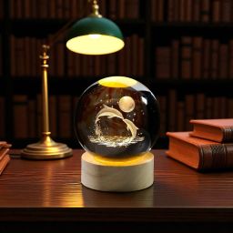 3D Crystal Ball Table Lamp with Wooden Base Table Lamp-image-96
