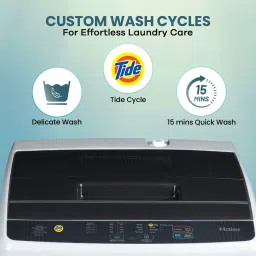haier 6.5 kg Balance Clean Pulsator, Custom Wash Cycles with 15 Mins Quick Wash, Magic Filter Fully Automatic Top Load Brown, Grey image 5