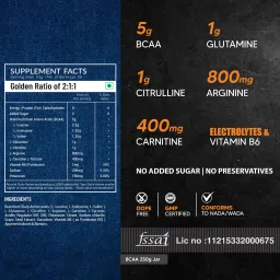 as-it-is nutrition ATOM BCAA 250g for Energy Burst & Athletic Performance, Apple Cinnamon BCAA image 2