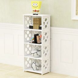 Multi Purpose Storage Rack Shelf Sofa Side Table TV side shelf Engineered Wood Open Book Shelf-image-1